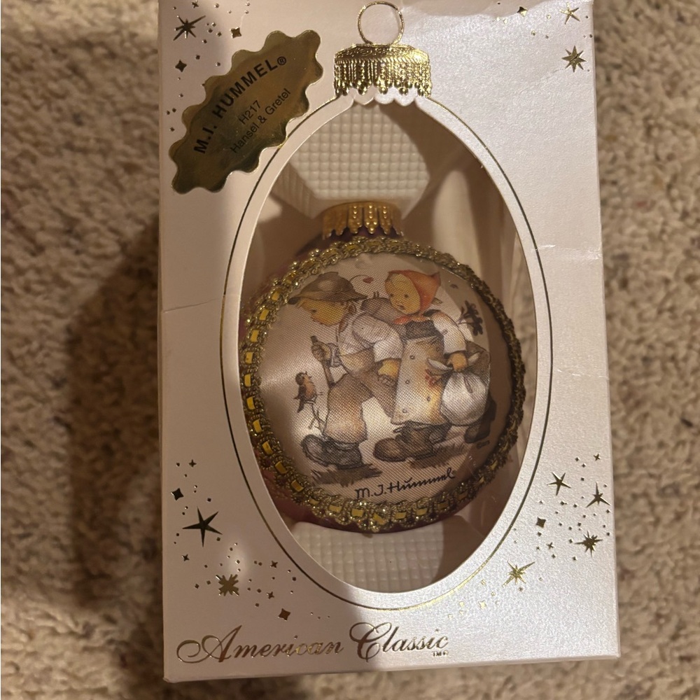 Hummel Classic Ornament with Gold and Cream Accents